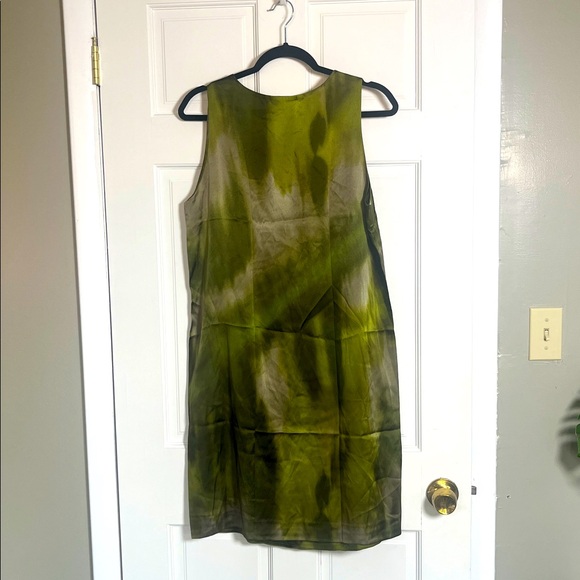 Vince Olive Green Silk Ombre Dress Size Large - Picture 3 of 7